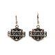 Harley Davidson Sterling Silver Lacy Bar And Shield Logo Earrings
