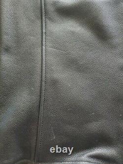 Harley Davidson Stock Leather Vest With Bar Shield Embroidery Mens Large