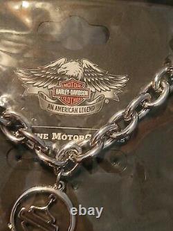 Harley-Davidson Swarovski Floating Bar & Shield Logo Bracelet NEW