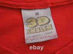 Harley Davidson T-Shirt 3D Emblem Size M Red Eagle Bar Shield Single Stitch 1989