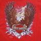 Harley Davidson T-shirt Vtg 1989 3d Emblem Size M Red Eagle Bar Shield Cleveland