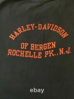 Harley Davidson Vintage Bar and Shield logo, New Jersey Biker T-Shirt 80's XL