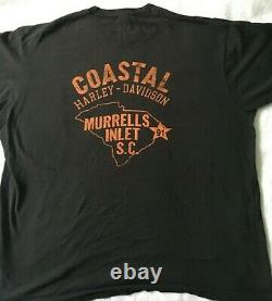 Harley Davidson Vintage Bar and Shieldlogo, SC. Biker pocket T-Shirt 80's XXL