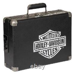 Harley-Davidson Vintage Portable Record Player, Bar & Shield Logo Trunk Inspired