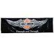 Harley Davidson Vintage Through And Through Banner Bar And Shield Wings