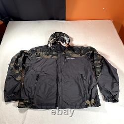 Harley Davidson Waterproof Jacket Mens 3XL Black Camo Bar Full Zip Shield Biker