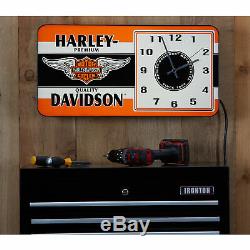 Harley-Davidson Winged Bar & Shield LED Ad Clock