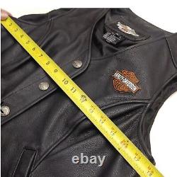 Harley-Davidson Women's American Legend Bar & Shield Leather Vest size Large