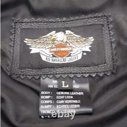 Harley-Davidson Women's American Legend Bar & Shield Leather Vest size Large