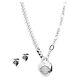 Harley Davidson Women's Bar & Shield Heart Necklace & Earrings Set 34s00013