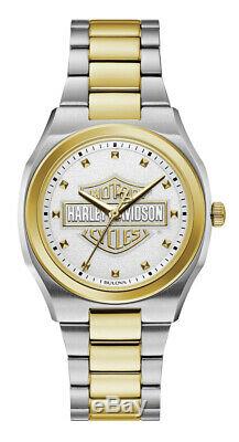 Harley-Davidson Women's Bar & Shield Silver & Gold Stainless Steel Watch 78L129
