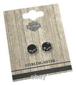 Harley-Davidson Women's Bar & Shield/Skull Stud Earrings Set 3 Styles