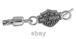 Harley-Davidson Women's Bar & Shield Wheat Chain Layering Bracelet Silver