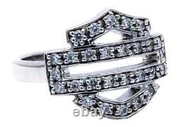 Harley-Davidson Women's Bling Bar & Shield Ring, Sterling Silver HDR0378 (7)