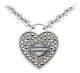Harley-davidson Women's Bling Heart Ruthenium Bar & Shield Necklace Hdn0435