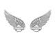 Harley Davidson Women's Bling Wing Bar & Shield Post Earrings Hde0582