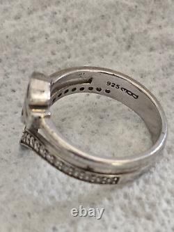 Harley Davidson Women's Chevron Bling Bar & Shield Ring Sterling Silver Size 7