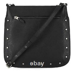 Harley-Davidson Women's Flat Studded Bar & Shield Crossbody Bag Black