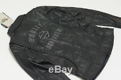Harley Davidson Women's HERITAGE Braided Bar&Shield Leather Jacket 98064-13VW M