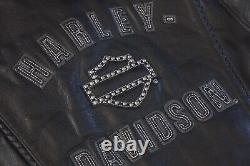 Harley Davidson Women's Heritage Braided Bar&Shield Leather Jacket M 98064-13VW