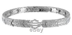 Harley-Davidson Women's Insignia Bling Bar & Shield Bracelet -Sterling Silver