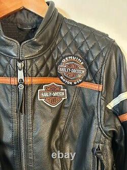 Harley Davidson Women's Miss Enthusiast Bar & Shield Leather Jacket M 98134-17VW