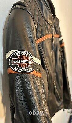 Harley Davidson Women's Miss Enthusiast Bar & Shield Leather Jacket M 98134-17VW