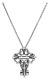Harley-davidson Women's Necklace, Bar & Shield Filigree Cross, Silver Hdn0256