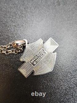 Harley-Davidson Women's Necklace, Bling Bar & Shield Logo Charm with CZ
