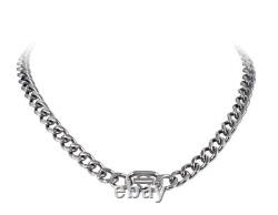 Harley Davidson Women's Outline Bar & Shield Logo Curblink Necklace HSN0102