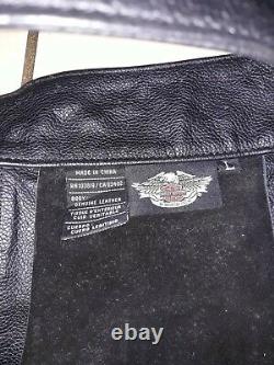 Harley Davidson Women's Size Large Bar & Shield Black Leather Chaps