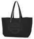 Harley-davidson Women's Studded Bar & Shield Logo Tote Bag Purse Black