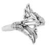 Harley-davidson Womens. 925 Silver Bar & Shield Double Wing Bling Ring Hdr0338