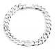 Harley-davidson Womens Bar & Shield Pave Curb Chain Flex Bracelet, Silver