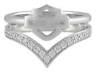 Harley-davidson Womens Chevron Embellished Bar & Shield White Bling Ring Hdr0539