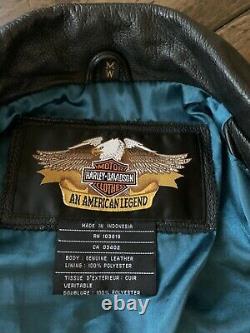 Harley Davidson Womens Leather Jacket Bar & Shield Size Medium