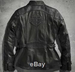 Harley Davidson Womens OLIVIA WOW Studded Bar&Shield Leather Jacket 97036-15VW M