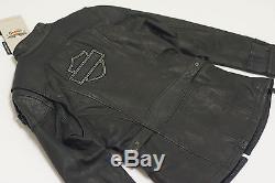 Harley Davidson Womens OLIVIA WOW Studded Bar&Shield Leather Jacket 97036-15VW M