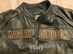 Harley Davidson XL Leather Jacket Bar & Shield LOGO, Condition slightly used
