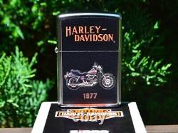 Harley Davidson Zippo Lighter 1977 FXS 1200 Low Rider Bar and Shield Rare