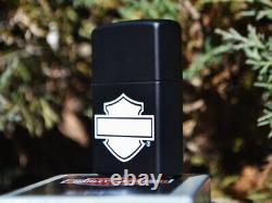 Harley Davidson Zippo Lighter Open Bar Shield European Rare