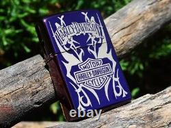 Harley Davidson Zippo Lighter Tribal Bar and Shield Purple Abyss RARE