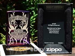 Harley Davidson Zippo Lighter Tribal Bar and Shield Purple Abyss RARE