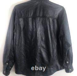 Harley Davidson leather shirt jacket bar shield Moto Mens Vintage-Medium