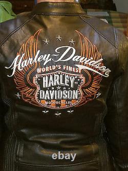 Harley Davidson womens MOXIE Bar & Shield Leather Jacket #98003-11VW M