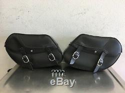 Harley Dyna Bar & Shield Leather Saddlebags 2002-2017 Dyna 90369-06D K714