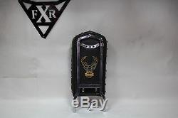 Harley FXR chrome sissy bar + pad + Eagle Bar & Shield emblem FXRT WOW EPS20982