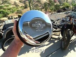 Harley Late Model 8 Round Bar and Shield Air Cleaner, EXCELLENT