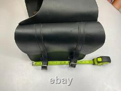 Harley Softail, Dyna, Sportster Throw-Over Bar & Shield Saddlebags Leather