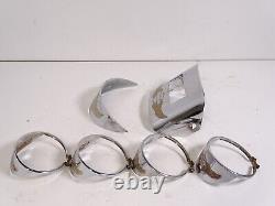 Harley Sportster Lens Visor Lid Set Chrome Bar Shield Gold Eagle Wings